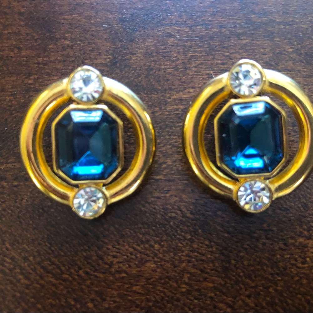 Givenchy , gold plated clip on earrings.